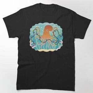 Holiday Octopus Graphic Parent Outfit Cozy  Classic T Shirt